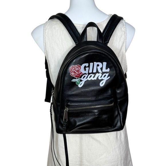 REBECCA MINKOFF girl gang Leather Backpack Black main image 11